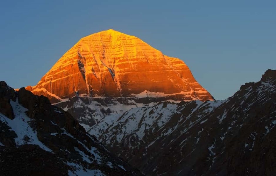 Sunrise over Mount Kailash during Mansarovar yatra