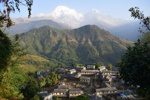 Himalayan trekking trail near Ghandruk village